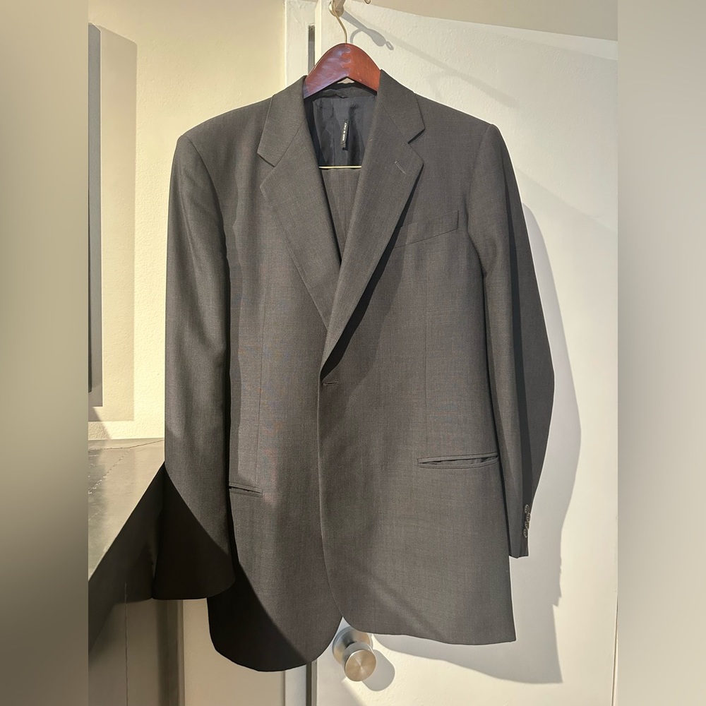 Giorgio Armani charcoal grey suit